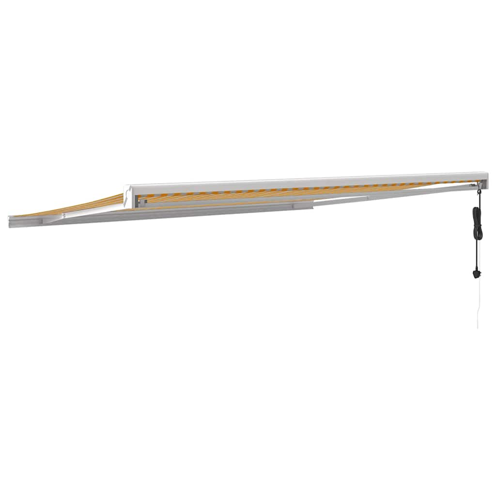 Τέντα Πτυσσόμενη Κίτρινη/Λευκή 4,5 x 3 μ. από Ύφασμα/Αλουμίνιο - Pakobazaar