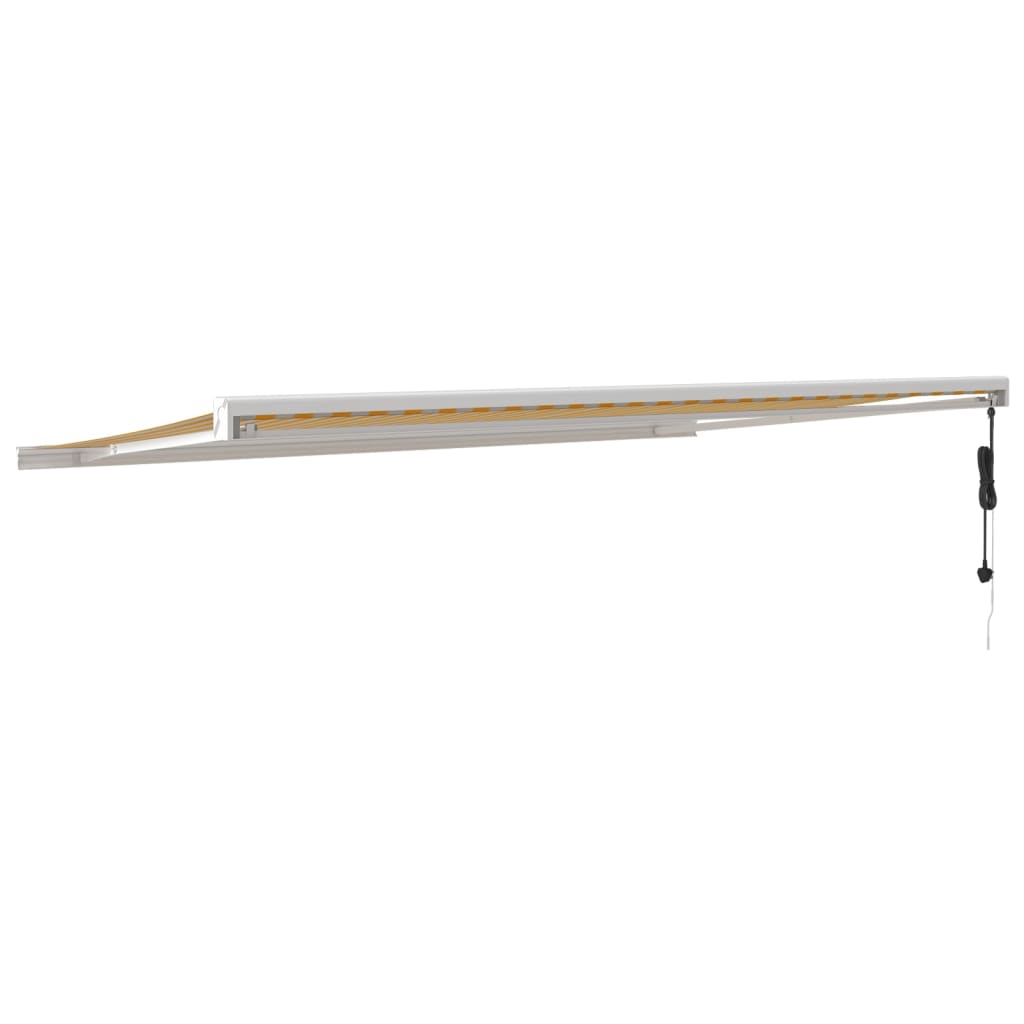 Τέντα Πτυσσόμενη Κίτρινη / Λευκή 5 x 3 μ. Ύφασμα και Αλουμίνιο