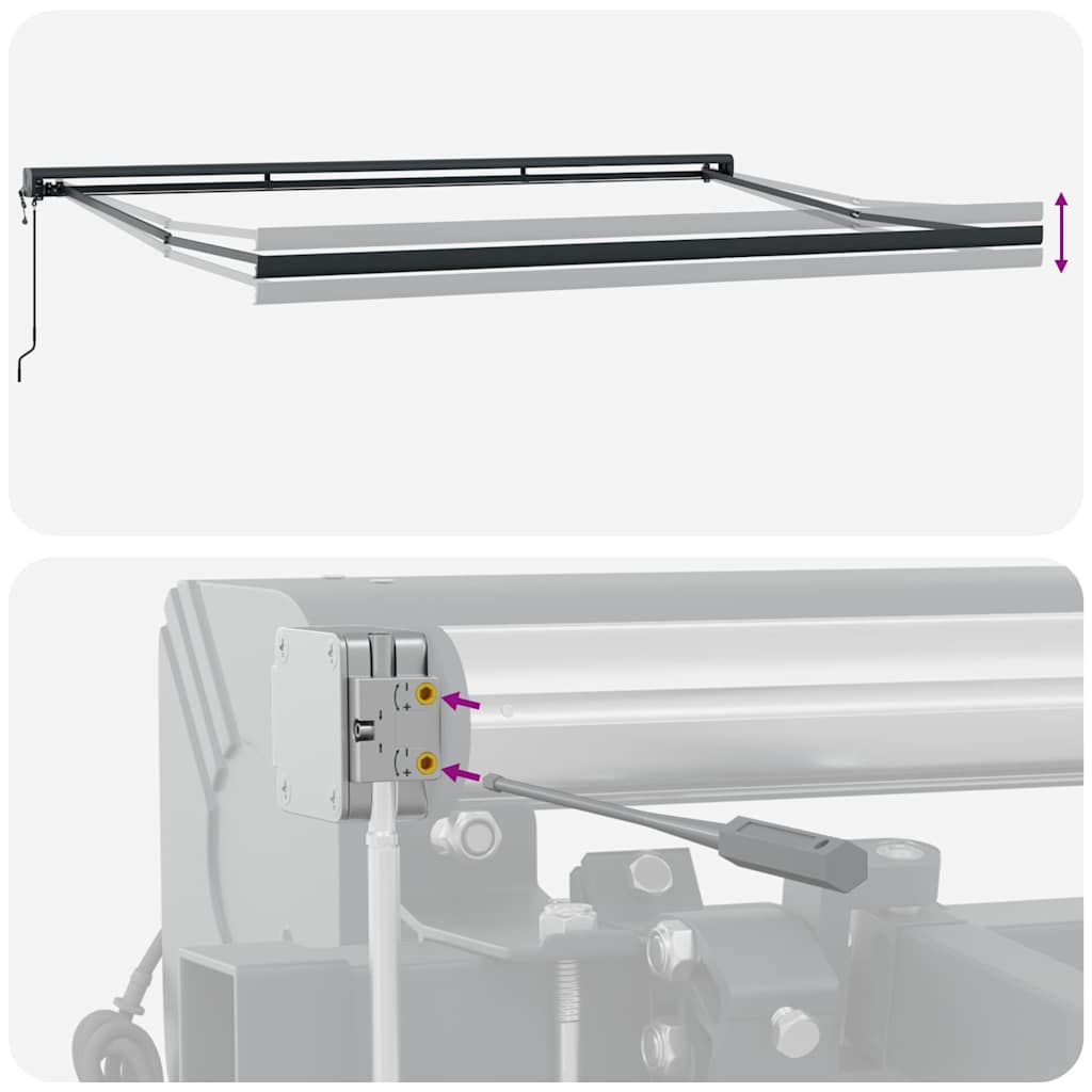 Τέντα Πτυσσόμενη Μπλε και Λευκή 4 x 3 μ. Ύφασμα και Αλουμίνιο
