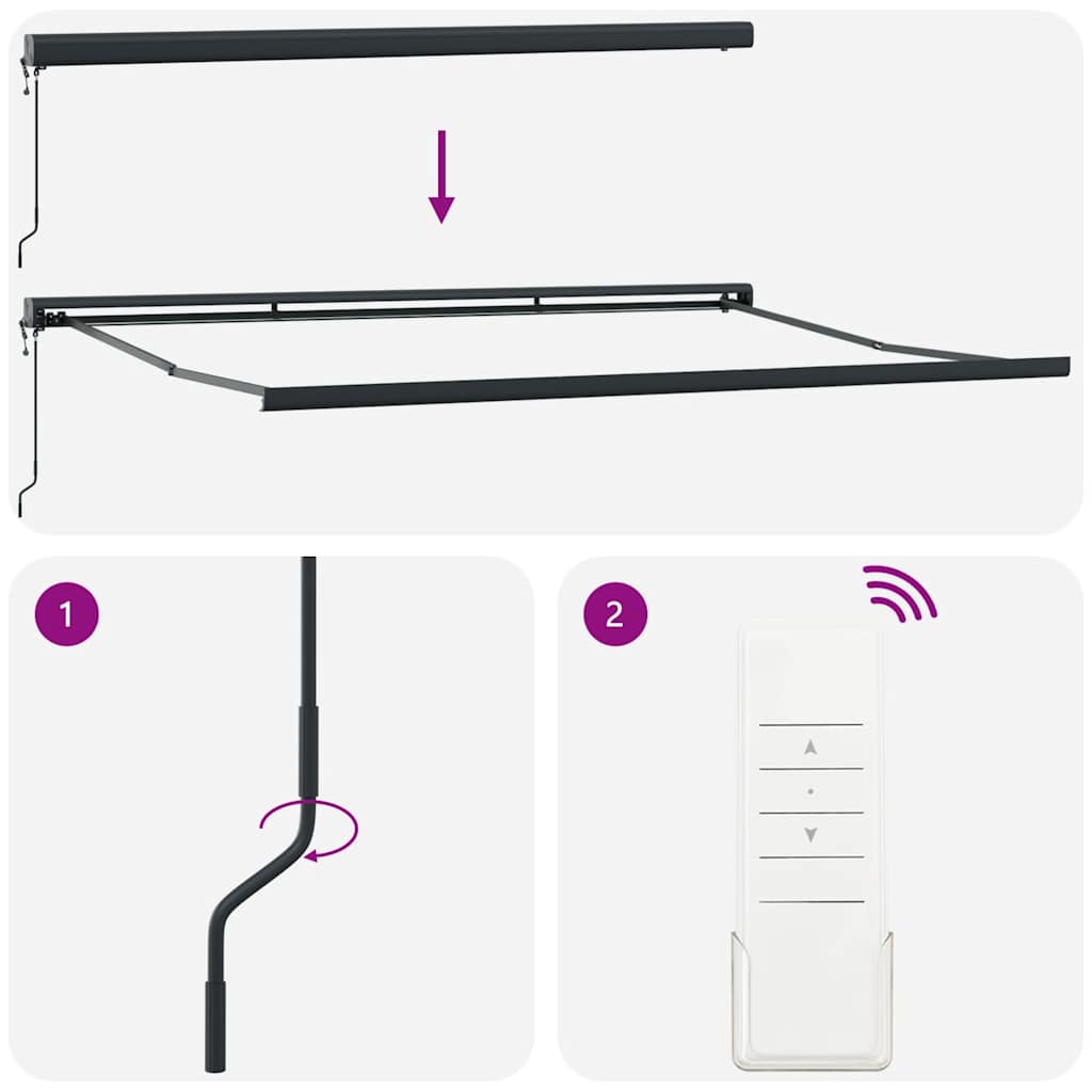 Τέντα Πτυσσόμενη Κρεμ 4 x 3 μ. από Ύφασμα και Αλουμίνιο