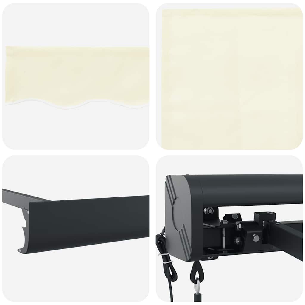 Τέντα Πτυσσόμενη Κρεμ 4 x 3 μ. από Ύφασμα και Αλουμίνιο