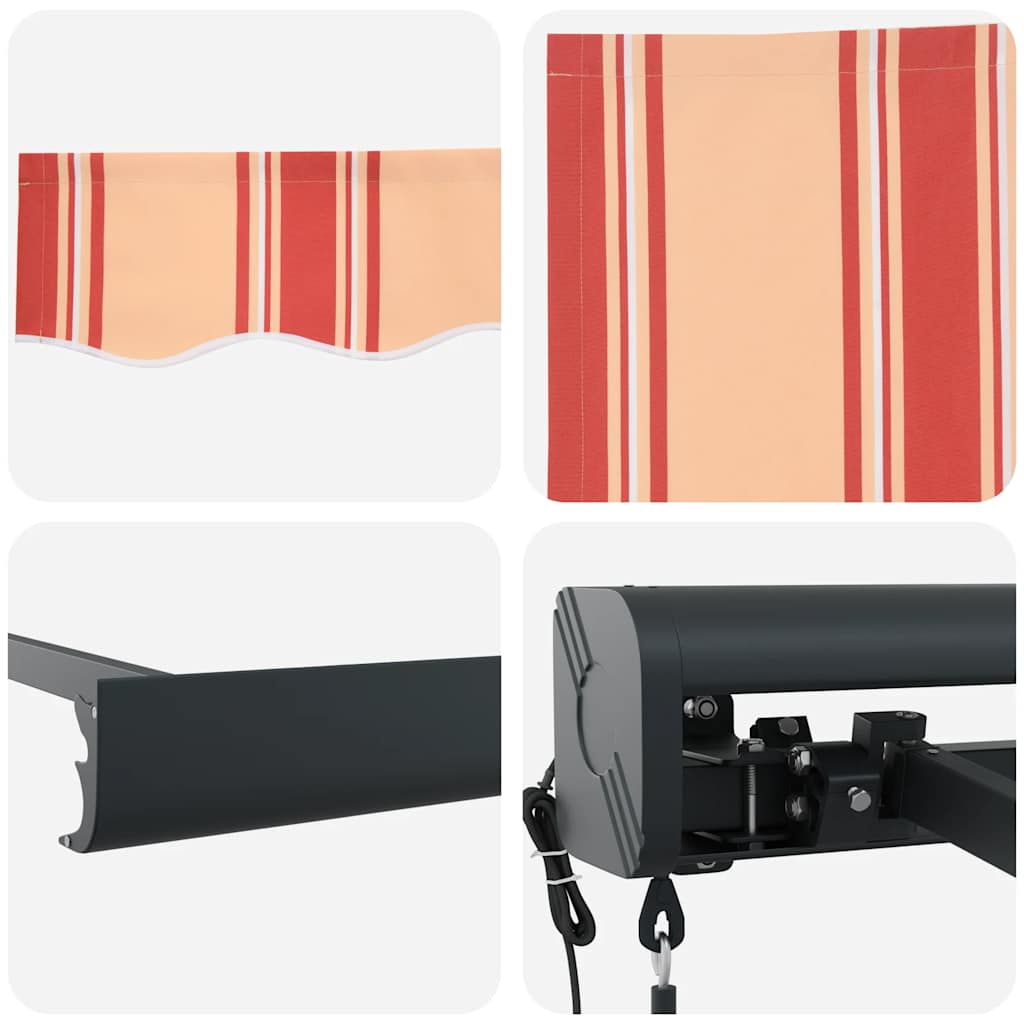 Τέντα Πτυσσόμενη Κίτρινη/Λευκή 3 x 2,5 μ. Ύφασμα και Αλουμίνιο