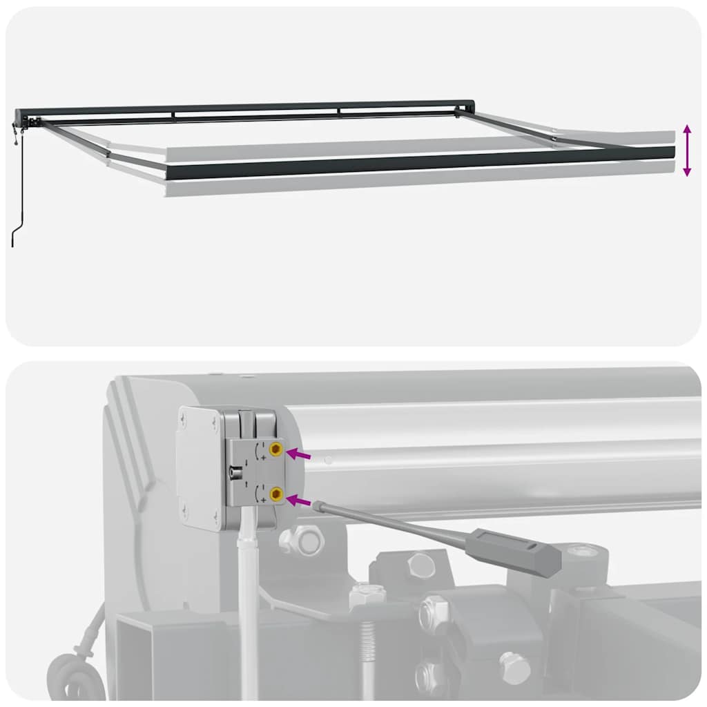 Τέντα Πτυσσόμενη Κίτρινη / Λευκή 5 x 3 μ. Ύφασμα και Αλουμίνιο