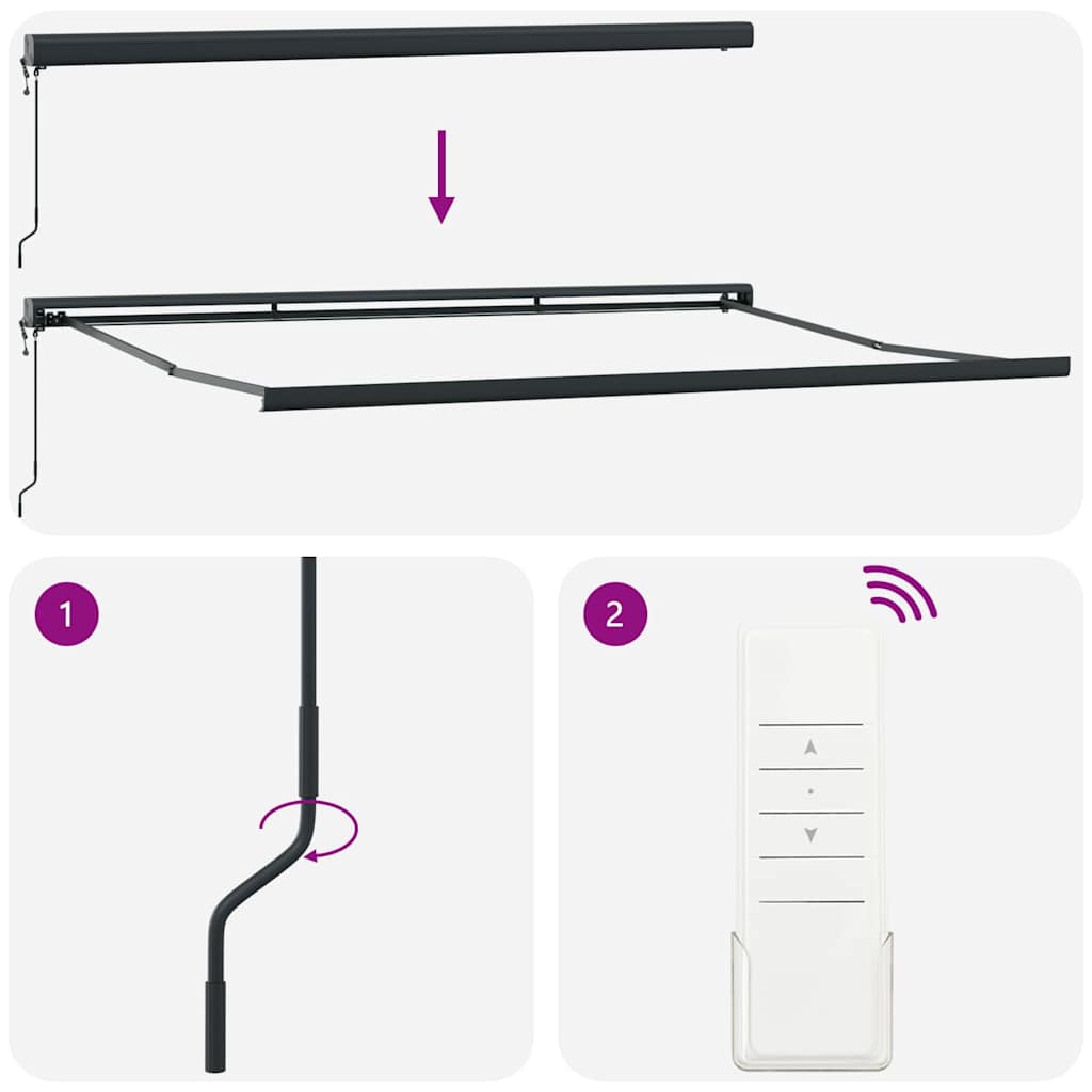 Τέντα Πτυσσόμενη Πορτοκαλί / Καφέ 4 x 3 μ. Ύφασμα / Αλουμίνιο