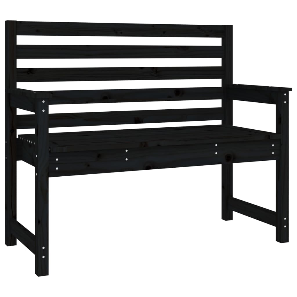 Τραπεζαρία Κήπου Σετ 4 Τεμαχίων Μαύρο από Μασίφ Ξύλο Πεύκου