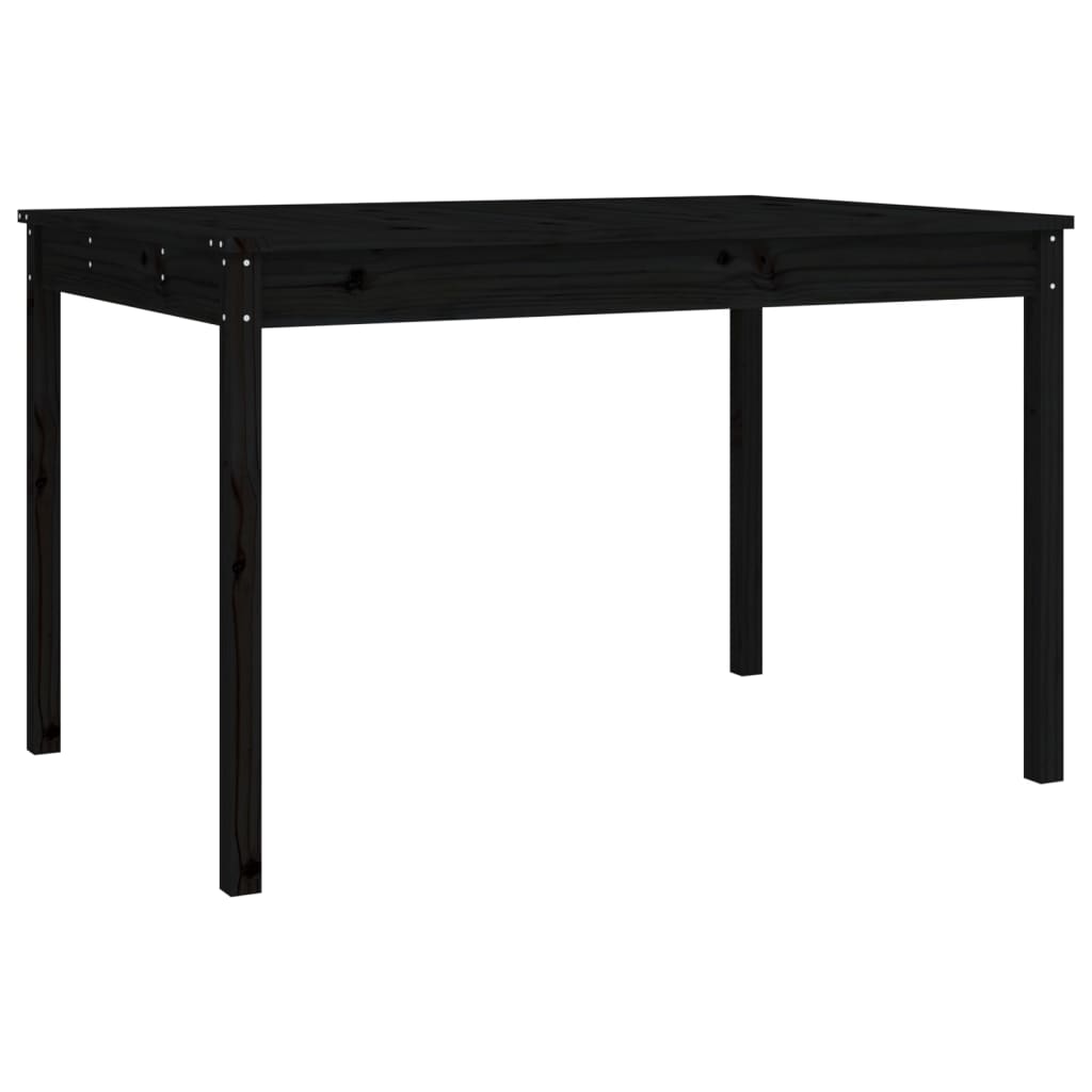 Τραπεζαρία Κήπου Σετ 4 Τεμαχίων Μαύρο από Μασίφ Ξύλο Πεύκου