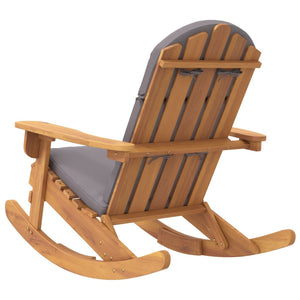 Καρέκλα Κουνιστή Adirondack με Μαξιλάρια από Μασίφ Ξύλο Ακακίας