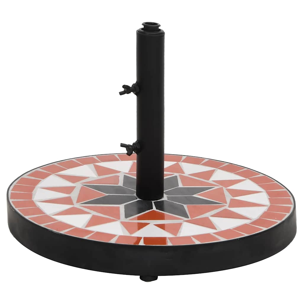 Βάση Ομπρέλας Στρογγυλή Τερακότα και Λευκό 12 κιλών