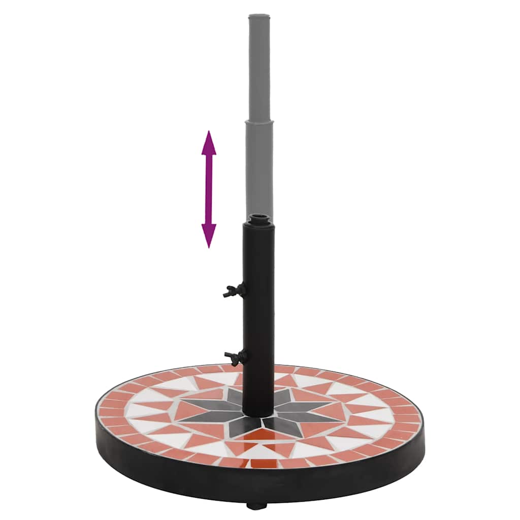 Βάση Ομπρέλας Στρογγυλή Τερακότα και Λευκό 12 κιλών