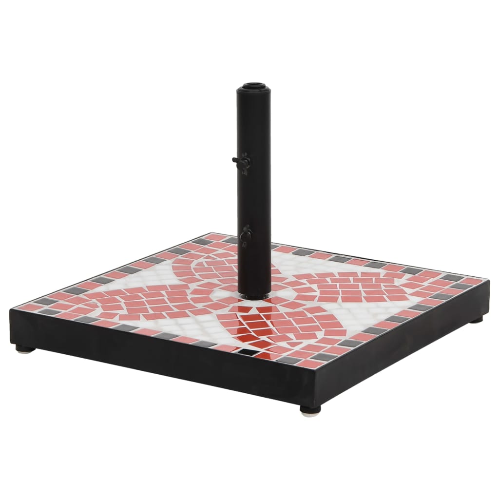 Βάση Ομπρέλας Τετράγωνη Τερακότα και Λευκό 12 κιλών