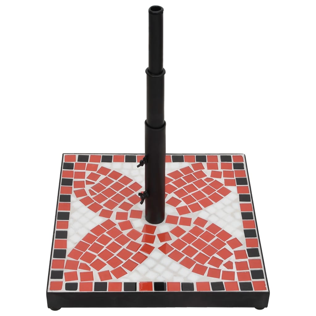 Βάση Ομπρέλας Τετράγωνη Τερακότα και Λευκό 12 κιλών