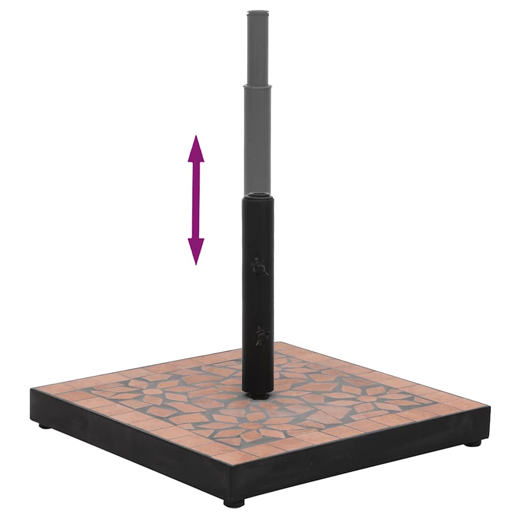 Βάση Ομπρέλας Τετράγωνη Τερακότα 12 κιλών