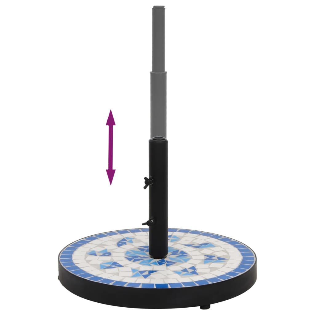 Βάση Ομπρέλας Στρογγυλή Μπλε και Λευκό 12 κιλών