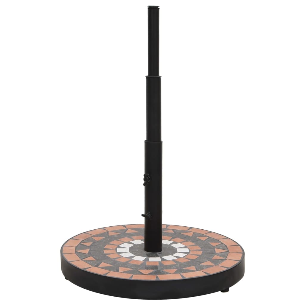 Βάση Ομπρέλας Στρογγυλή Τερακότα και Λευκό 12 κιλών - Pakobazaar