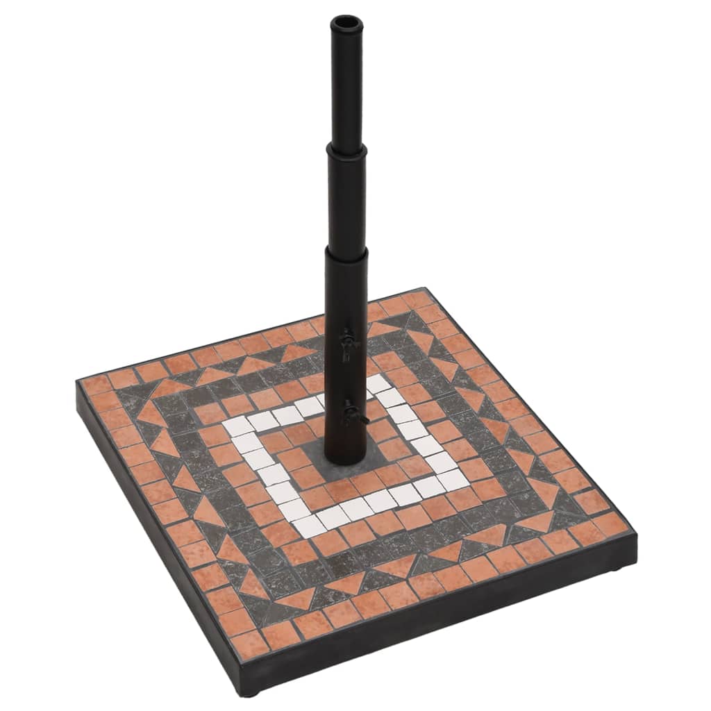 Βάση Ομπρέλας Τετράγωνη Τερακότα και Λευκό 12 κιλών