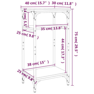 Βοηθητικό Τραπέζι Καφέ Δρυς 40x30x75 εκ. Επεξεργασμένο Ξύλο