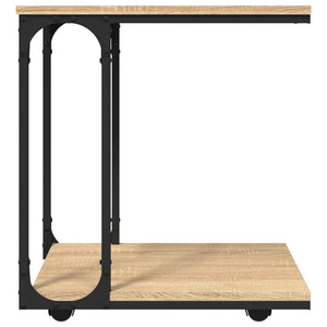 Βοηθητικό Τραπέζι με Ρόδες Sonoma Δρυς 50x35x55,5εκ. Επεξ. Ξύλο - Pakobazaar