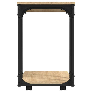 Βοηθητικό Τραπέζι με Ρόδες Sonoma Δρυς 50x35x55,5εκ. Επεξ. Ξύλο - Pakobazaar