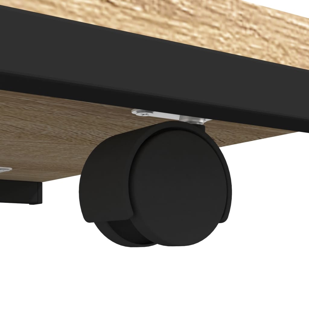 Βοηθητικό Τραπέζι με Ρόδες Sonoma Δρυς 50x35x55,5εκ. Επεξ. Ξύλο - Pakobazaar