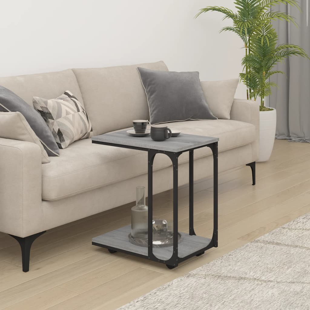 Βοηθητικό Τραπέζι με Ρόδες Γκρι Sonoma 50x35x55,5 εκ Επεξ. Ξύλο - Pakobazaar