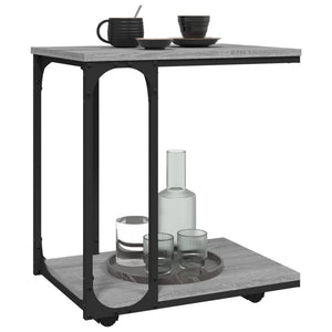 Βοηθητικό Τραπέζι με Ρόδες Γκρι Sonoma 50x35x55,5 εκ Επεξ. Ξύλο - Pakobazaar