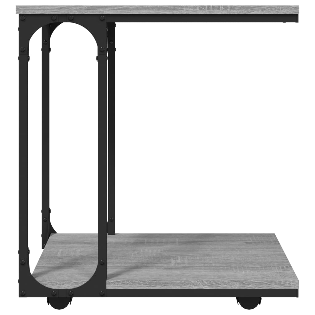 Βοηθητικό Τραπέζι με Ρόδες Γκρι Sonoma 50x35x55,5 εκ Επεξ. Ξύλο - Pakobazaar