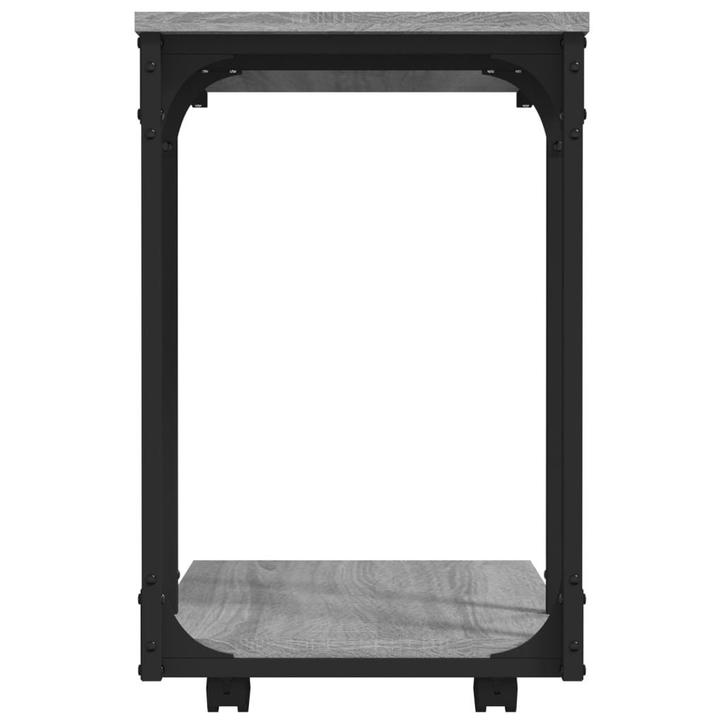 Βοηθητικό Τραπέζι με Ρόδες Γκρι Sonoma 50x35x55,5 εκ Επεξ. Ξύλο - Pakobazaar