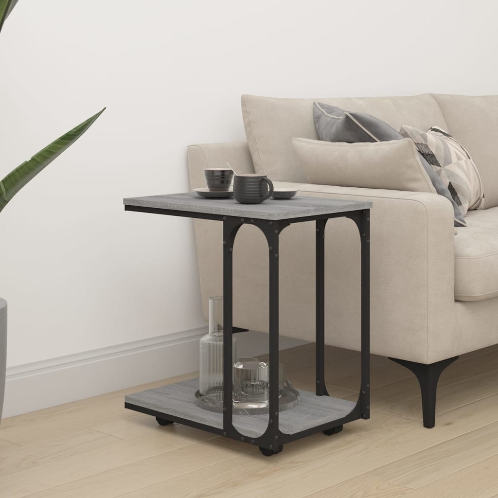 Βοηθητικό Τραπέζι με Ρόδες Γκρι Sonoma 50x35x55,5 εκ Επεξ. Ξύλο - Pakobazaar