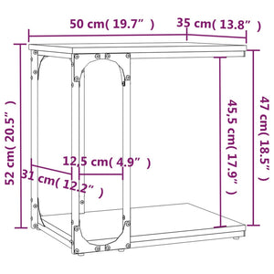 Βοηθητικό Τραπέζι Γκρι Sonoma 50x35x52 εκ. Επεξεργασμένο Ξύλο