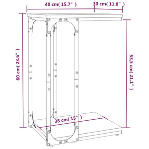 Βοηθητικό Τραπέζι Καπνιστή Δρυς 40x30x60 εκ. Επεξεργασμένο Ξύλο - Pakobazaar