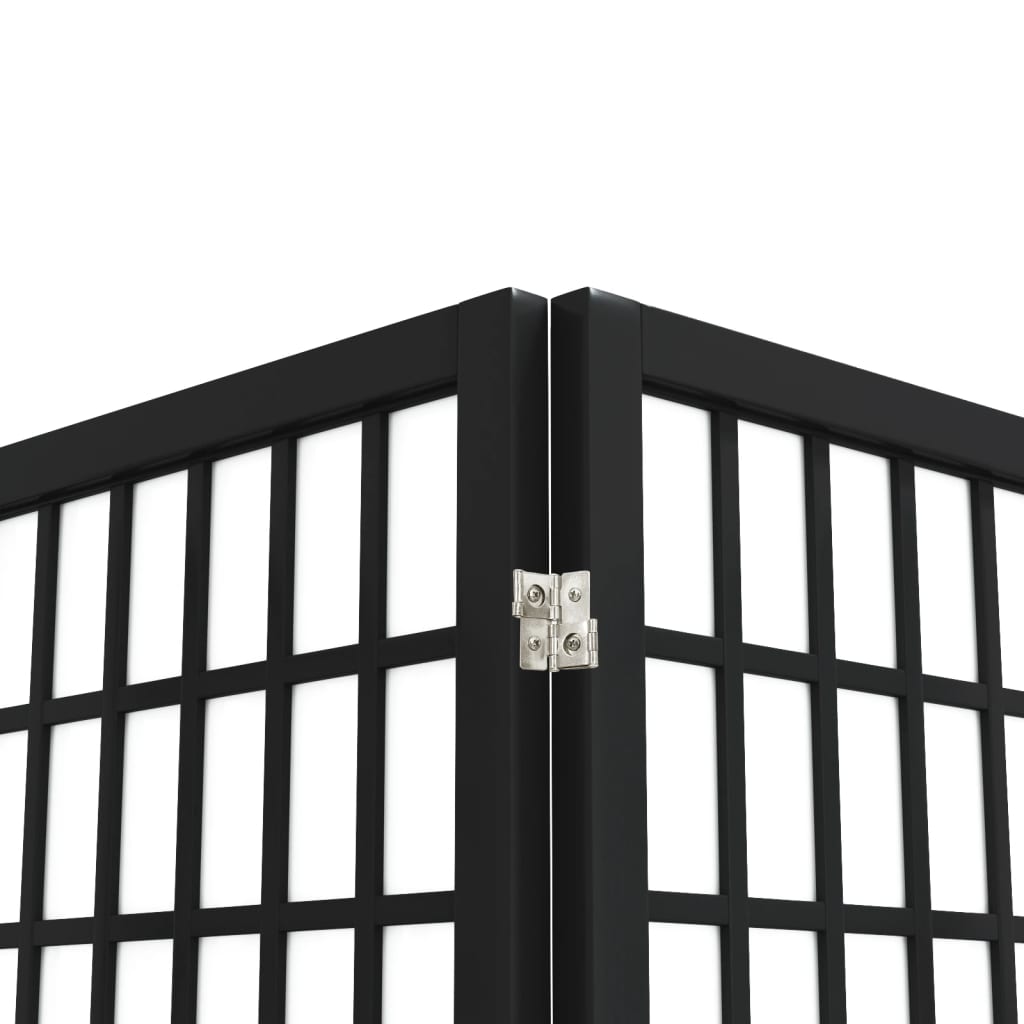 Παραβάν Ιαπωνικού Στιλ με 6 Πάνελ Πτυσσόμενο Μαύρο 240x170 εκ.