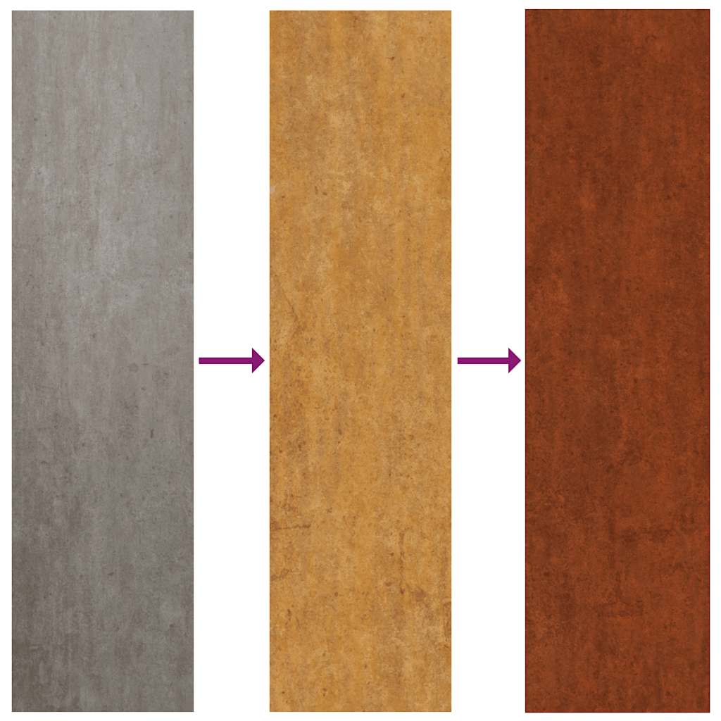 Διακοσμητικά Κήπου Τριαντάφυλλα 2 τεμ. 55x55 εκ. Ατσάλι Corten