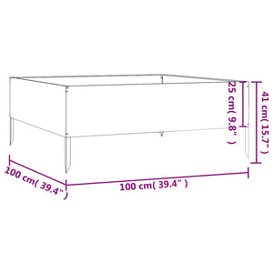 Ζαρντινιέρα 100 x 100 x 41 εκ. από Ατσάλι Σκληρυθέν στον Αέρα