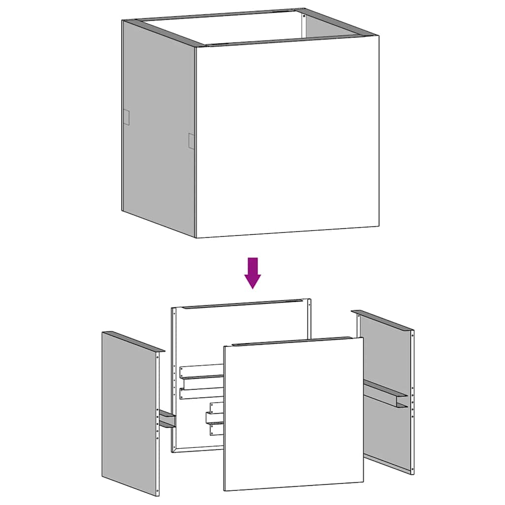 Ζαρντινιέρα 40 x 41 x 40 εκ. από Ατσάλι Corten
