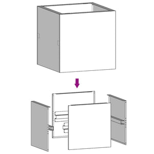 Ζαρντινιέρα 40 x 41 x 40 εκ. από Ατσάλι Corten