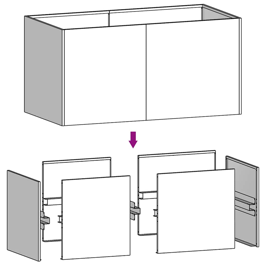 Ζαρντινιέρα 80x40x40 εκ. από Ατσάλι Corten