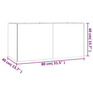 Ζαρντινιέρα 80x40x40 εκ. από Ατσάλι Corten