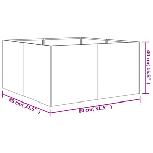 Ζαρντινιέρα 80x80x40 εκ. από Ατσάλι Σκληρυθέν στον Αέρα