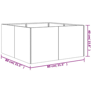 Ζαρντινιέρα 80x80x40 εκ. από Ατσάλι Σκληρυθέν στον Αέρα