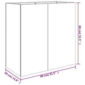 Ζαρντινιέρα 40x80x80 εκ. από Ατσάλι Σκληρυθέν στον Αέρα - Pakobazaar