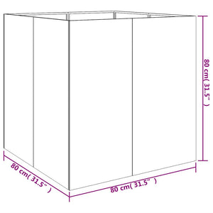 Ζαρντινιέρα 80 x 80 x 80 εκ. από Ατσάλι Σκληρυθέν στον Αέρα