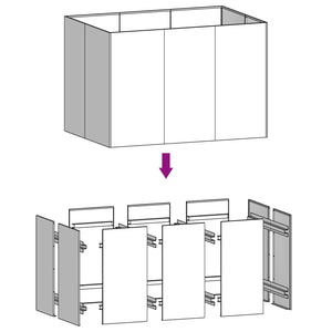 Ζαρντινιέρα 120 x 80 x 80 εκ. από Ατσάλι Σκληρυθέν στον Αέρα