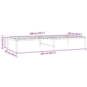 Μεταλλικό πλαίσιο κρεβατιού Μαύρο 90x200 cm