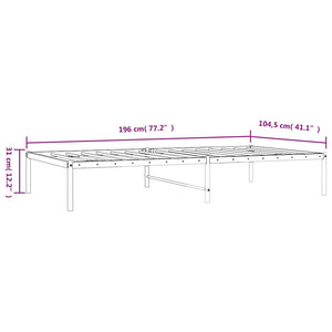 Μεταλλικό πλαίσιο κρεβατιού Μαύρο 100x190 cm