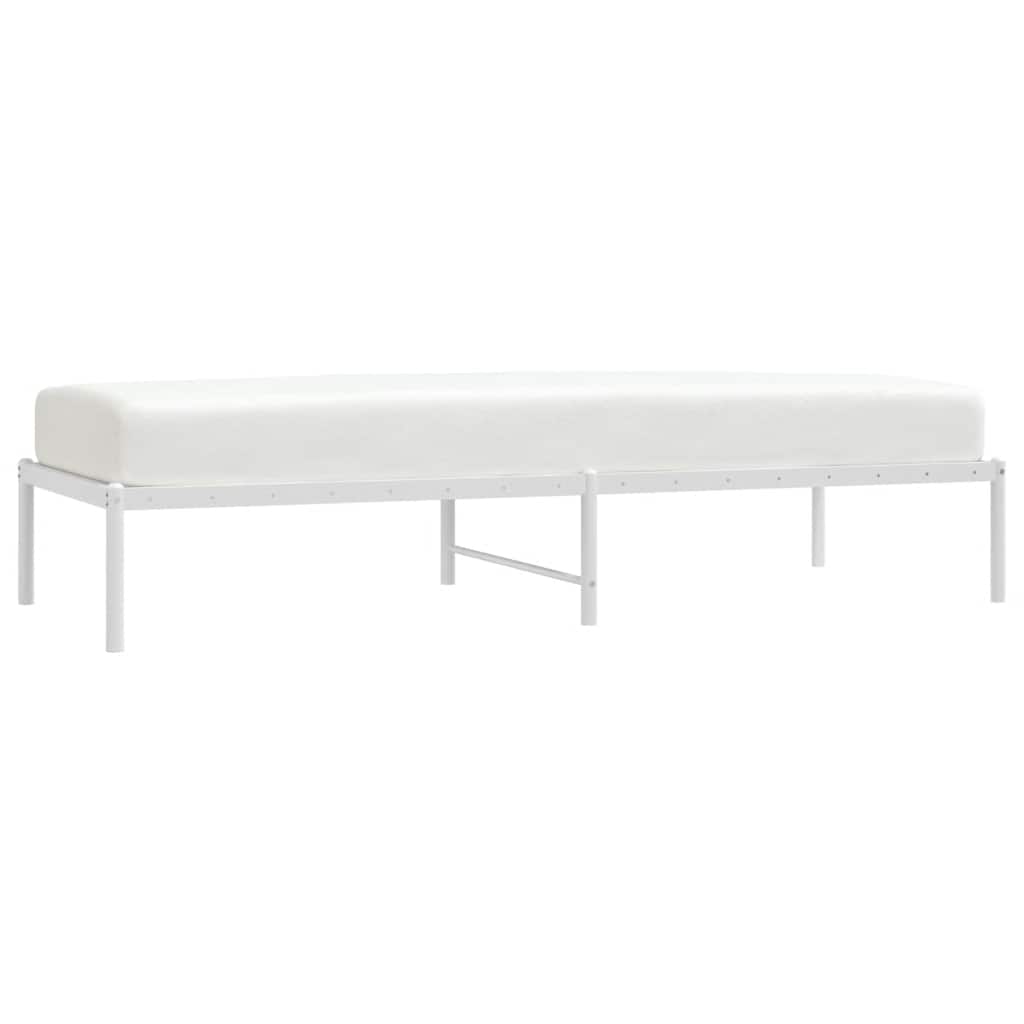 Πλαίσιο Κρεβατιού Λευκό 75 x 190 εκ. Μεταλλικό