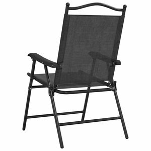 Πτυσσόμενες καρέκλες 2 τεμ. Melange Grey Steel και Textilene