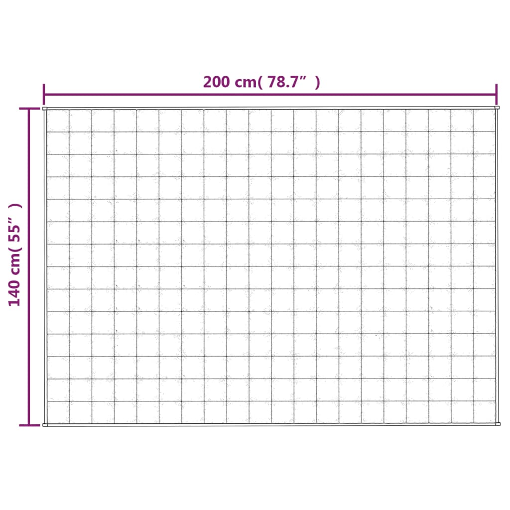 Κουβέρτα Βαρύτητας Ανοιχτό Κρεμ 140 x 200 εκ. 10 κ. Υφασμάτινη