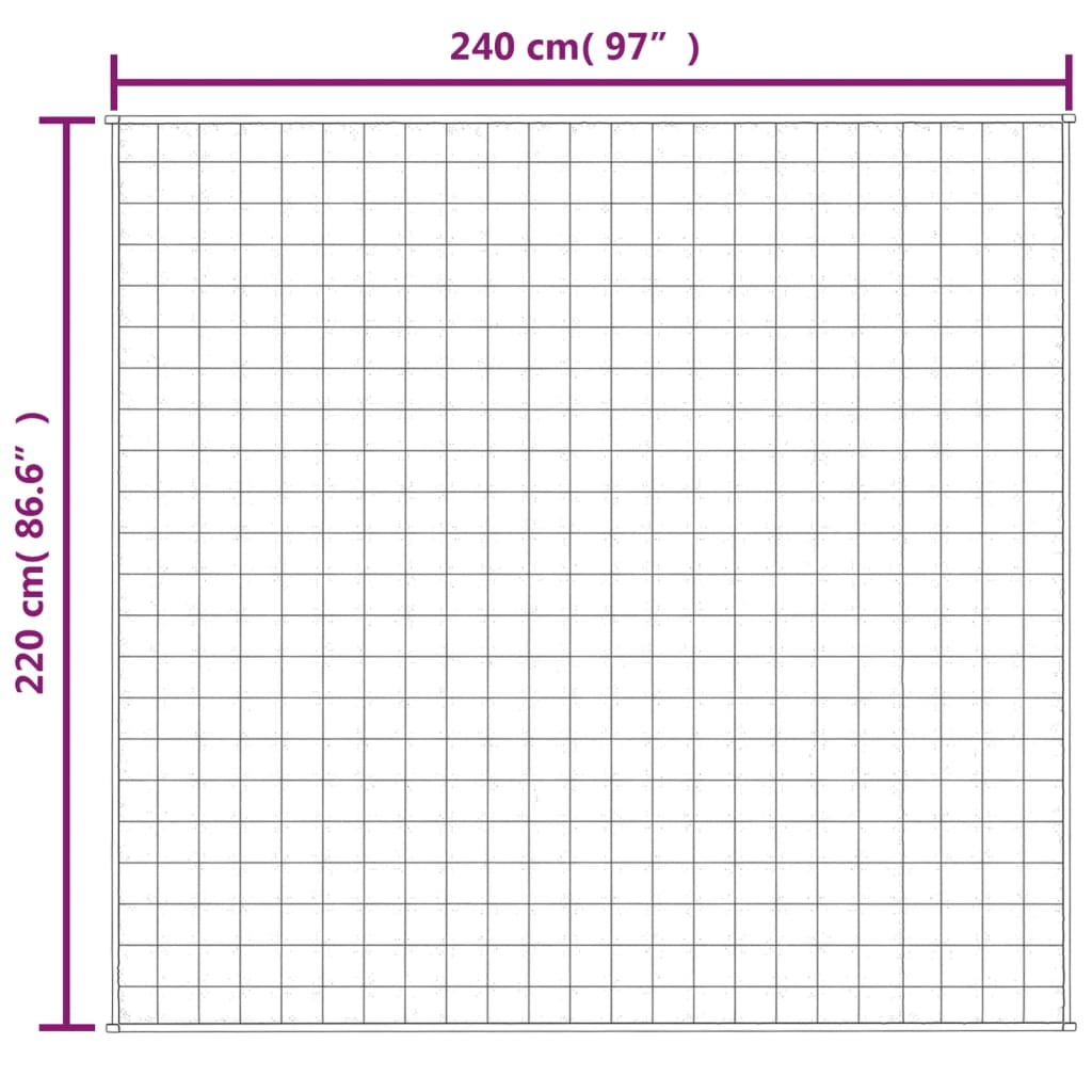 Κουβέρτα Βαρύτητας Γκρι 220 x 240 εκ. 15 κ. Υφασμάτινη