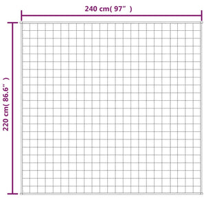 Κουβέρτα Βαρύτητας Ανοιχτό Κρεμ 220 x 240 εκ. 11 κ. Υφασμάτινη - Pakobazaar