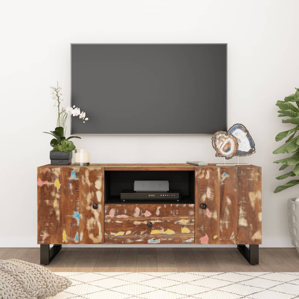 Έπιπλο Τηλεόρασης 105x33,5x46 εκ Μασίφ Ανακυκλ. Ξύλο & Επ. Ξύλο